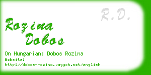 rozina dobos business card